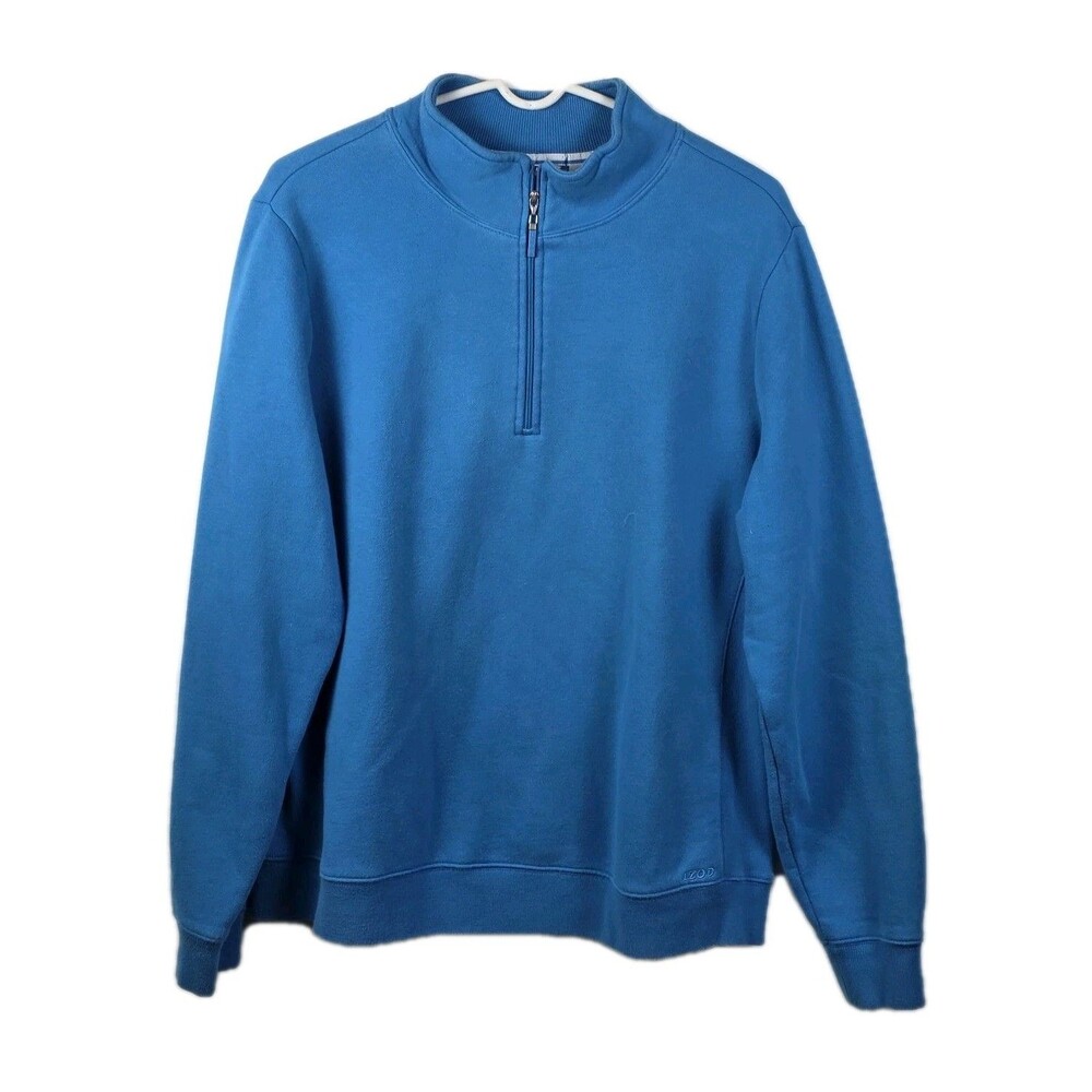 Izod Mens‎ XL Light Blue V-Neck Pullover Performx Sweatshirt